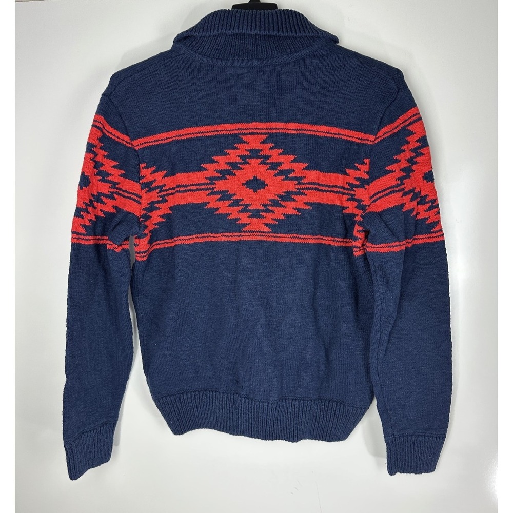 Gap Cardigan Sweater Men's Medium Shawl Collar Thick Knit Southwestern Aztec - Picture 5 of 12